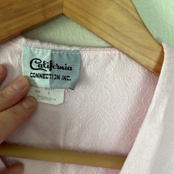 Vintage California Connection Pink Ruffled Women's Coquette Top small - Picture 5 of 7